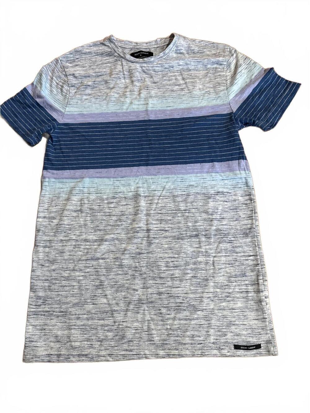 Ocean Current Men's Striped Short Sleeve T-Shirt Small